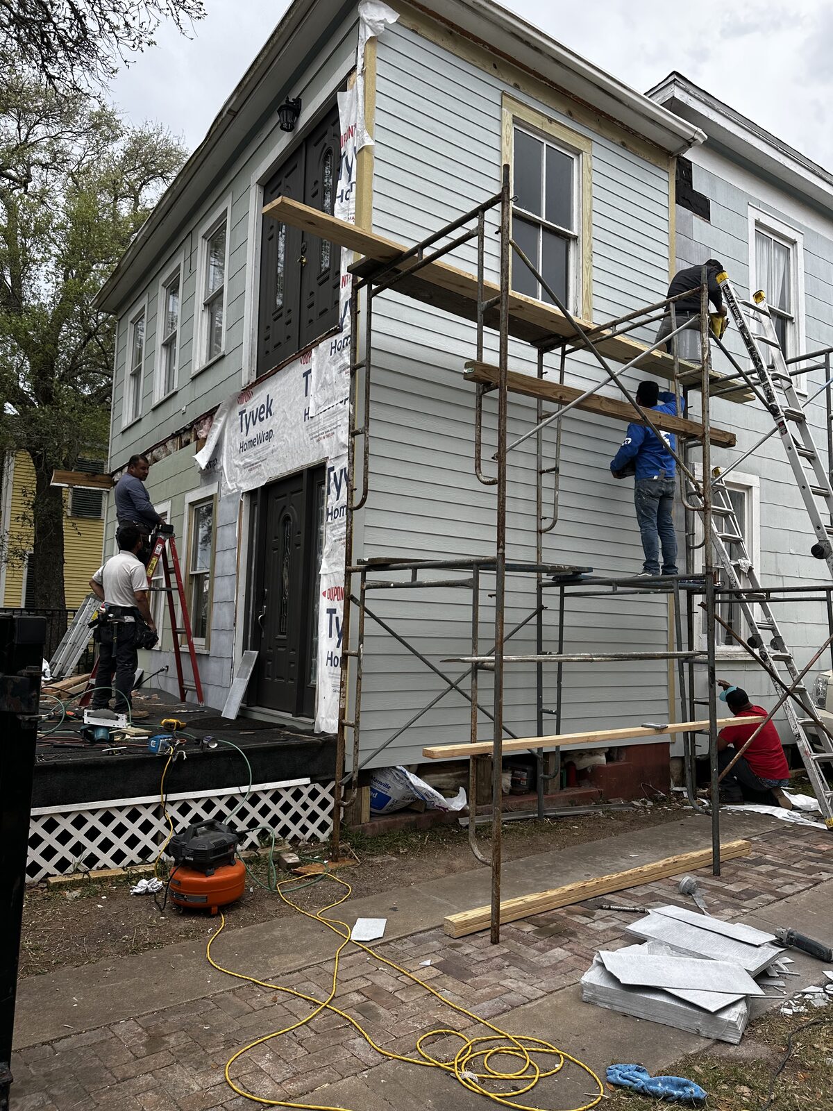 Exterior envelope and re-cladding work